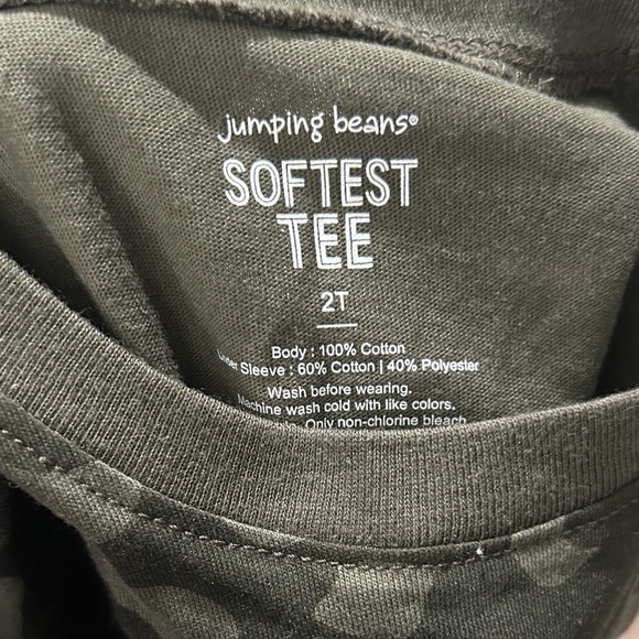 NWOT Jumping Bean Army Green Camo 2 Piece set for Toddler Boy size 2T Soft Knit - Picture 6 of 11